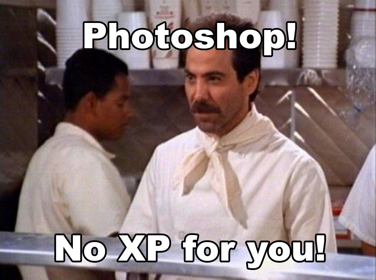 Inget mer Photoshop för Windows XP