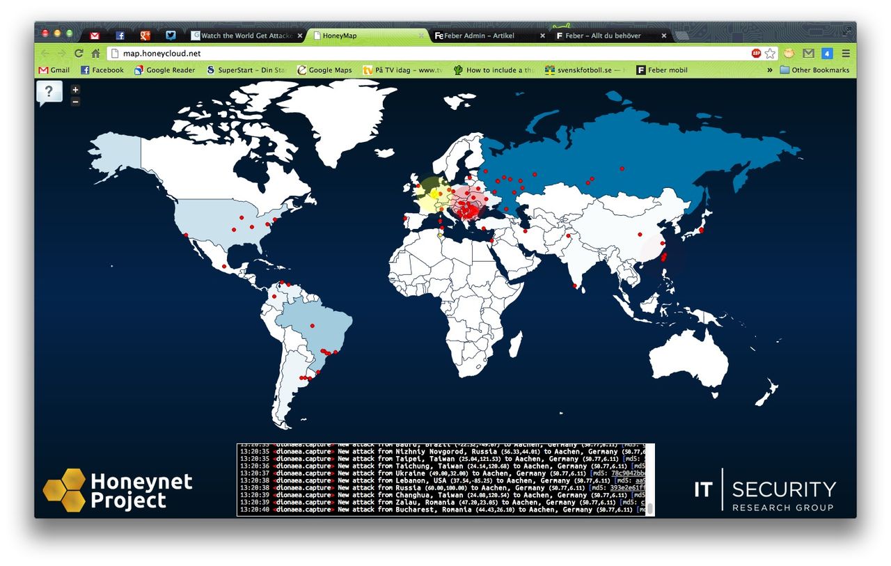 Kolla när världen hackas i realtid