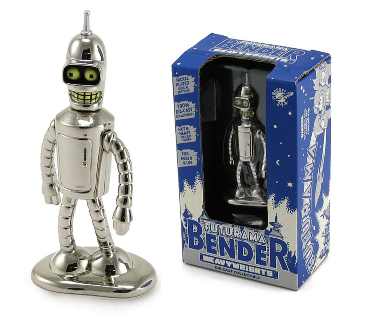 Bender i glänsande metall