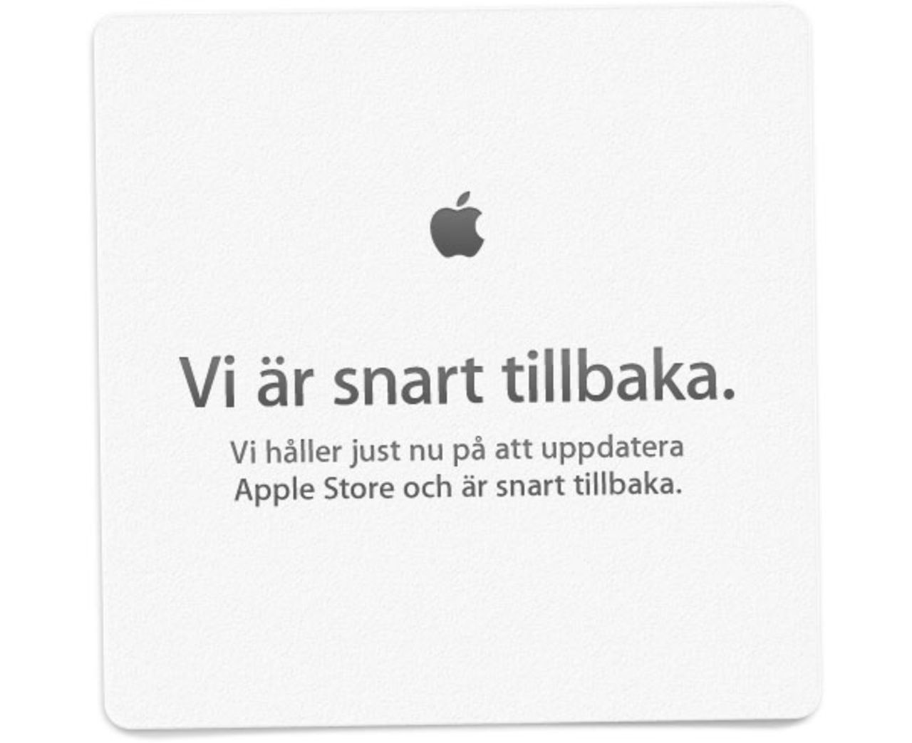 Apple Store ligger redan nere