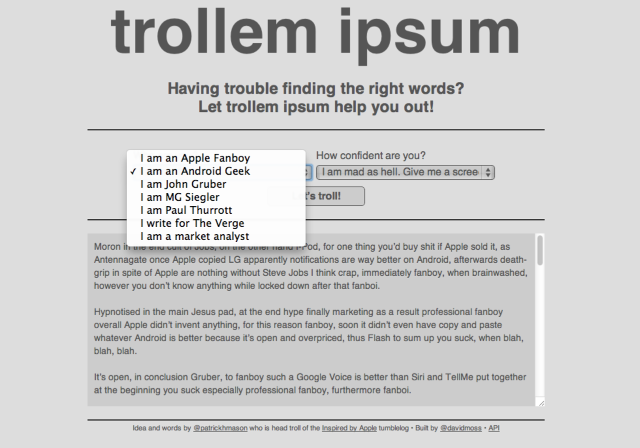 Trollem Ipsum
