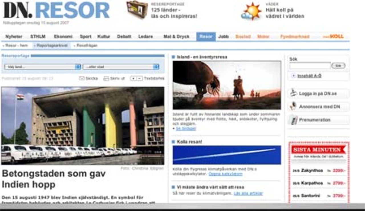 Le Corbusier ritade indisk stad