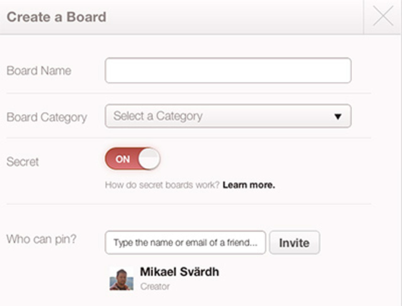 Hemliga saker på Pinterest