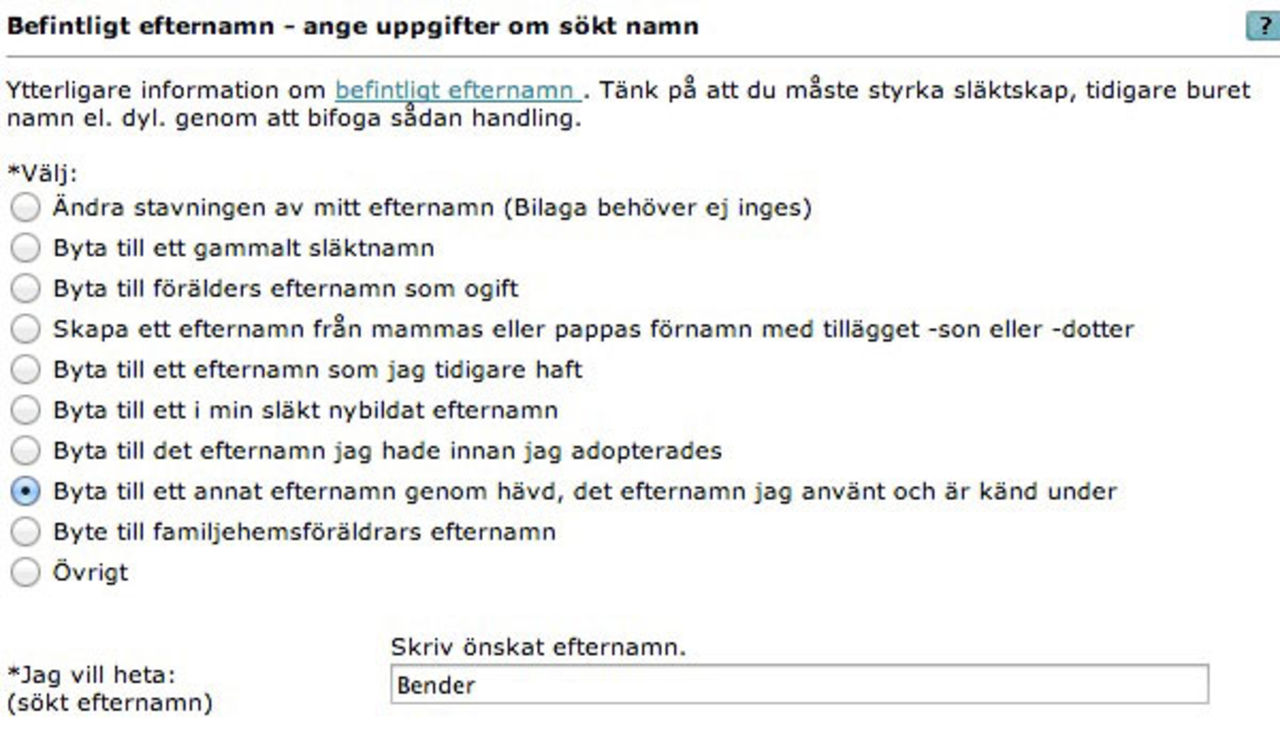 Nu kan du byta namn på nätet