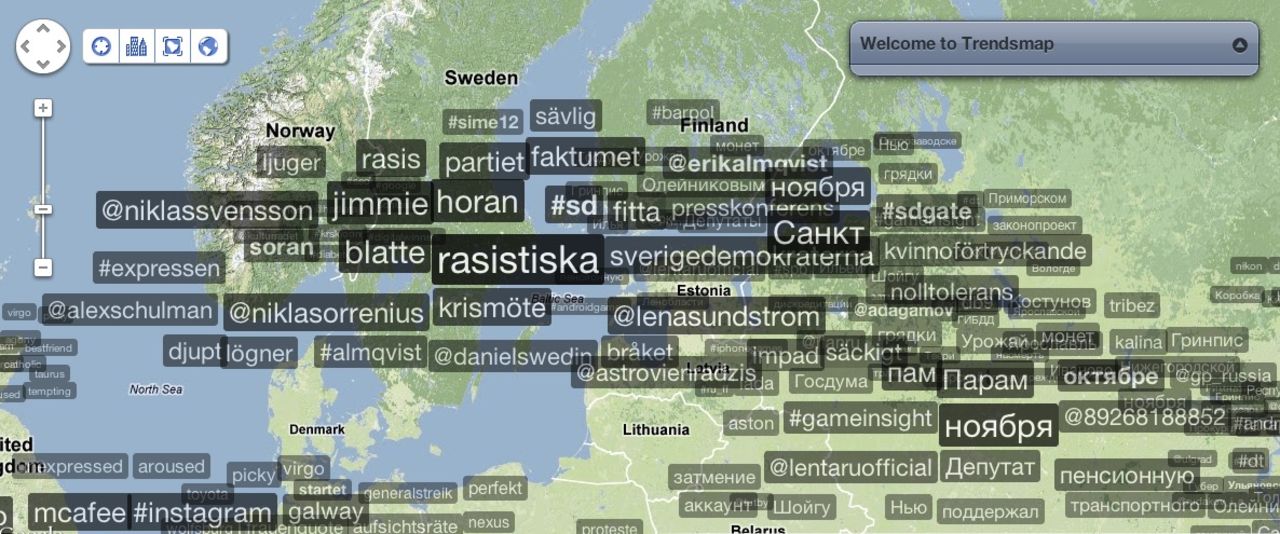 Sverigedemokraterna dominerar på Twitter idag