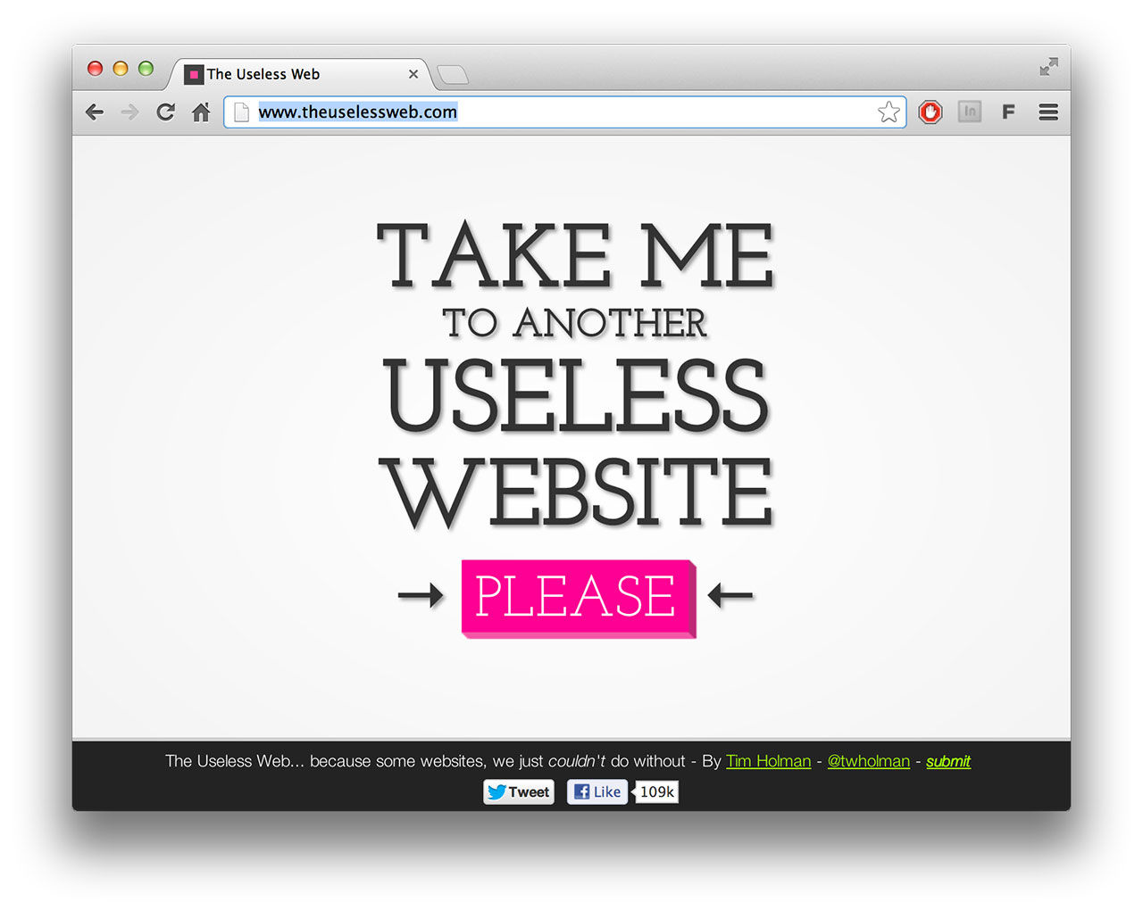 Ta mig till en värdelös site