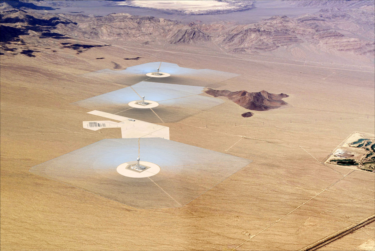Ivanpah - Googles solkraftverk i Mojave-öknen