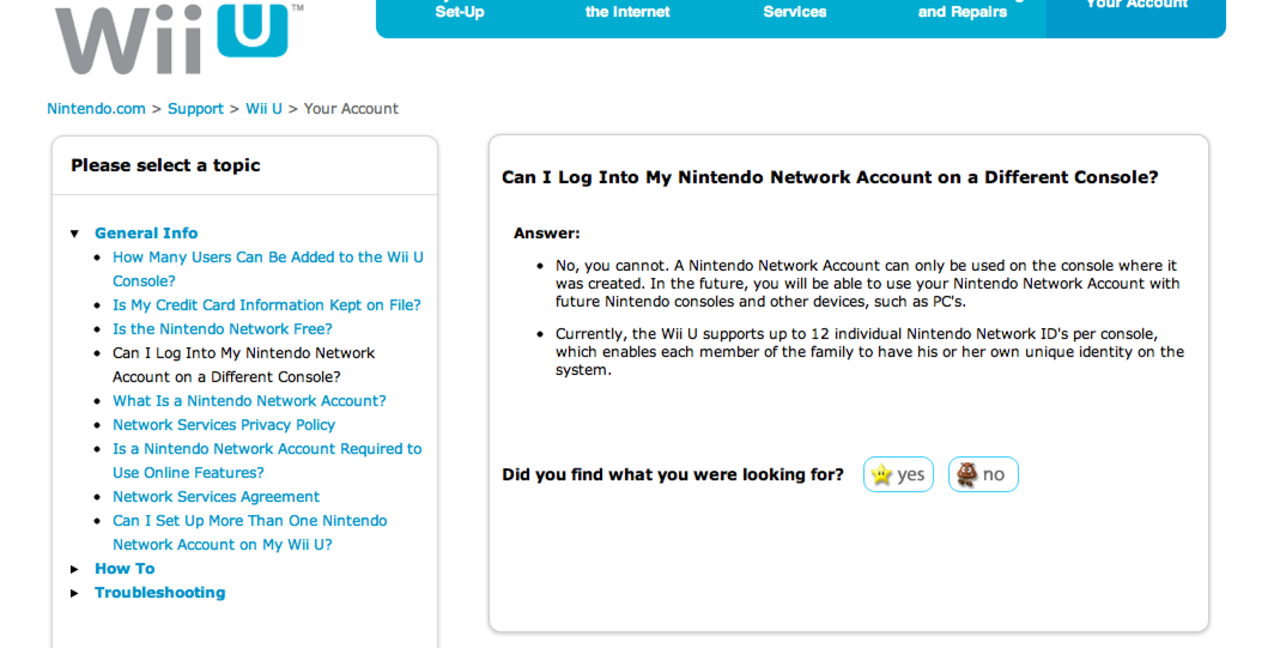 Nintendo-kontot låst till en konsol
