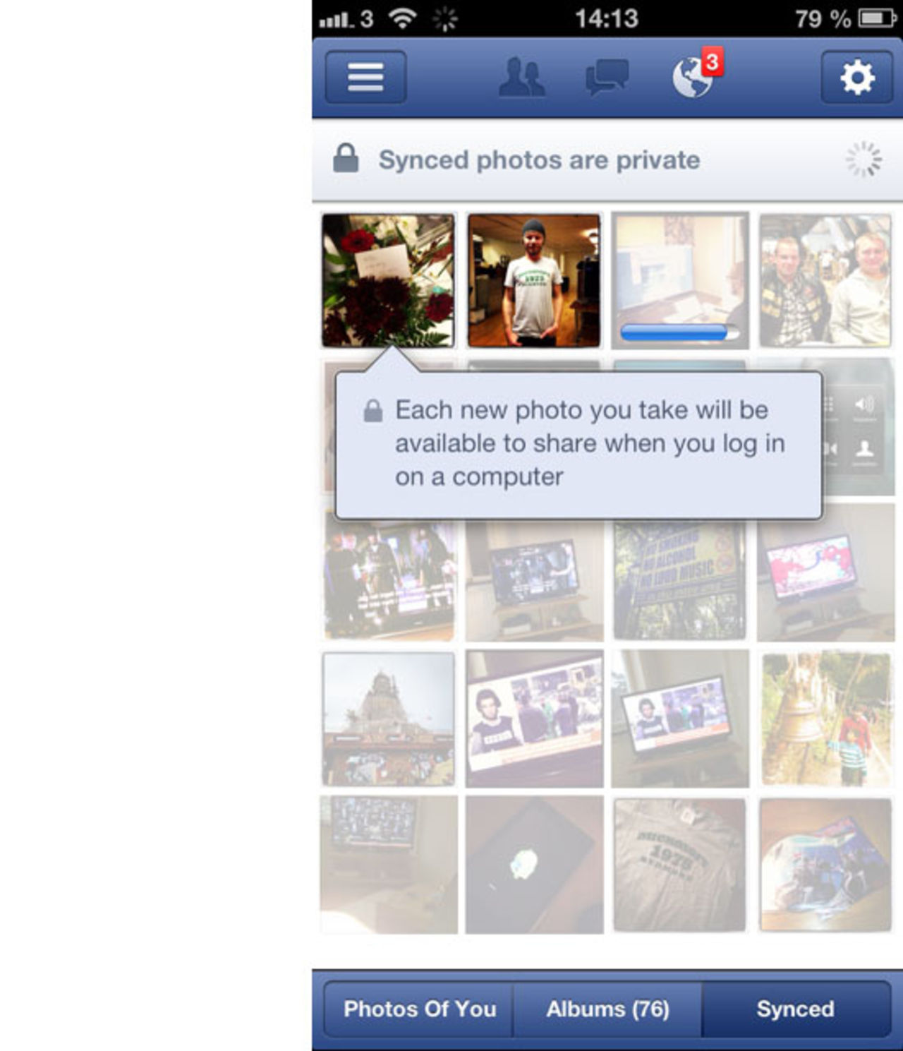Synka mobilfoton direkt till Facebook