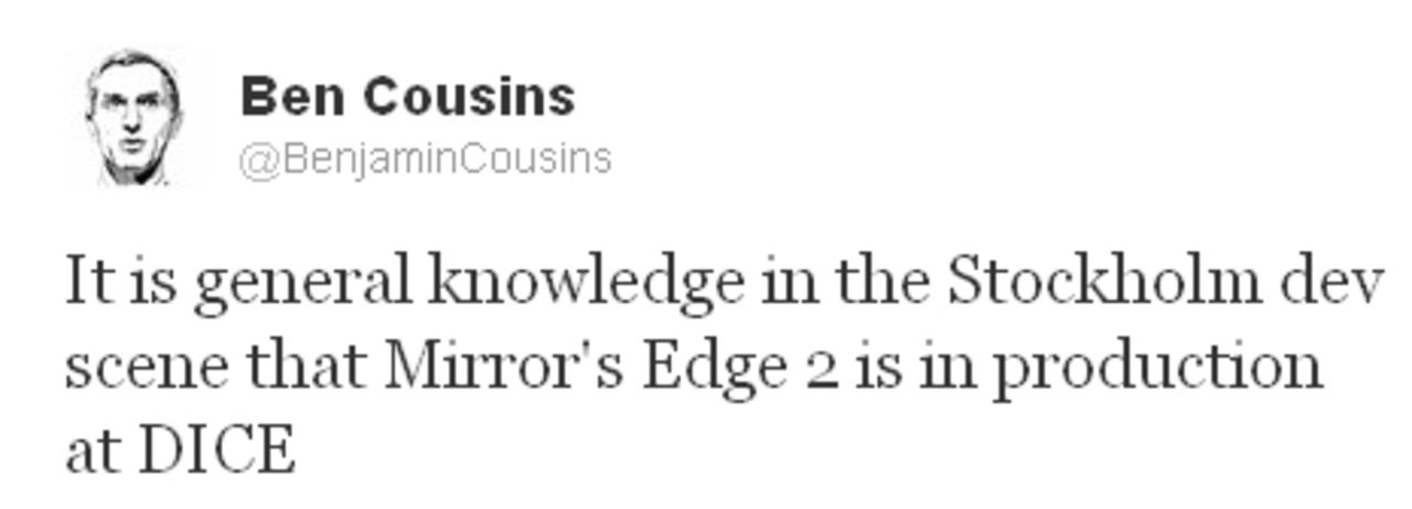 Ben Cousins säger att Mirror's Edge 2 är under utveckling