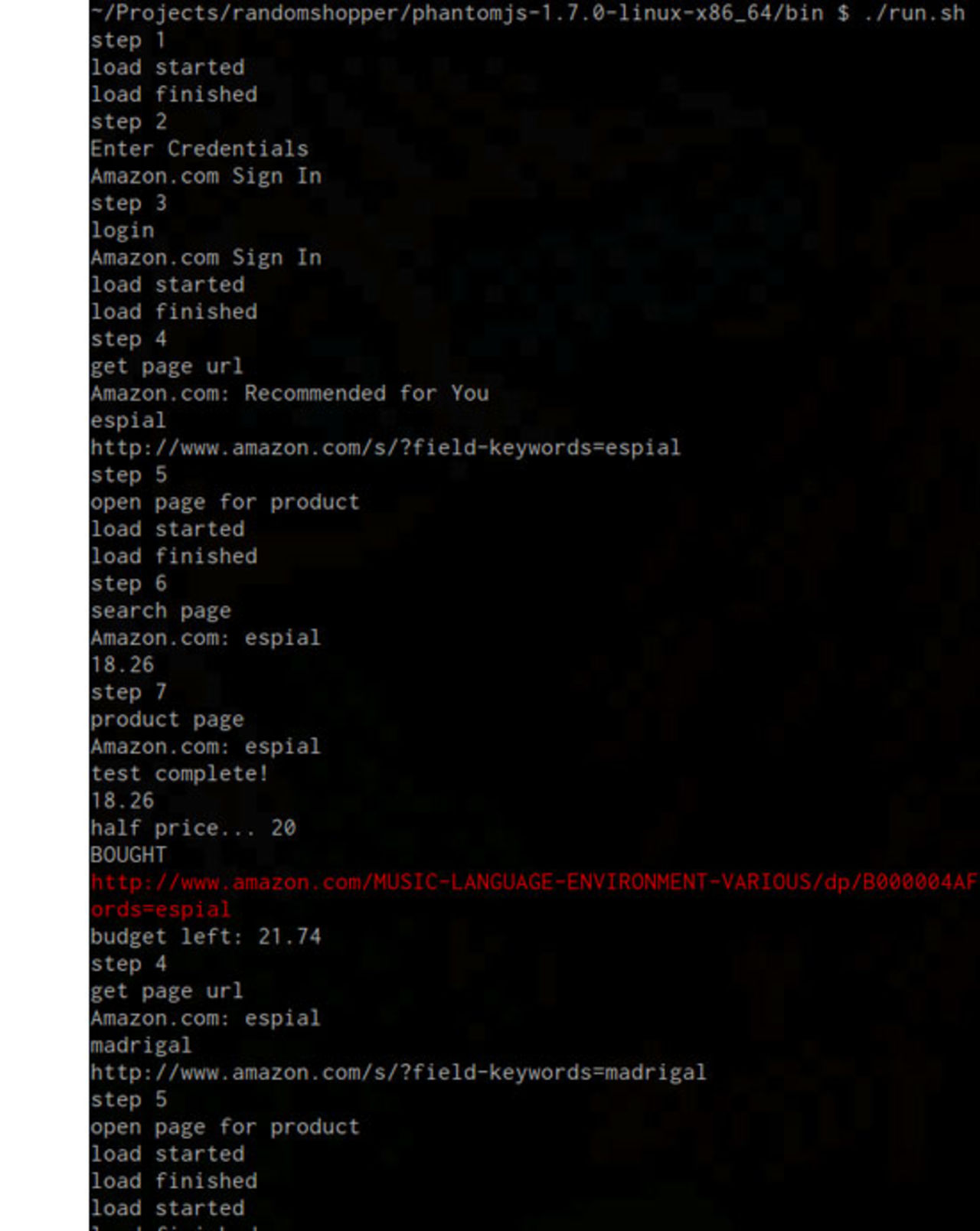 Snubbe slumpade inköp från Amazon
