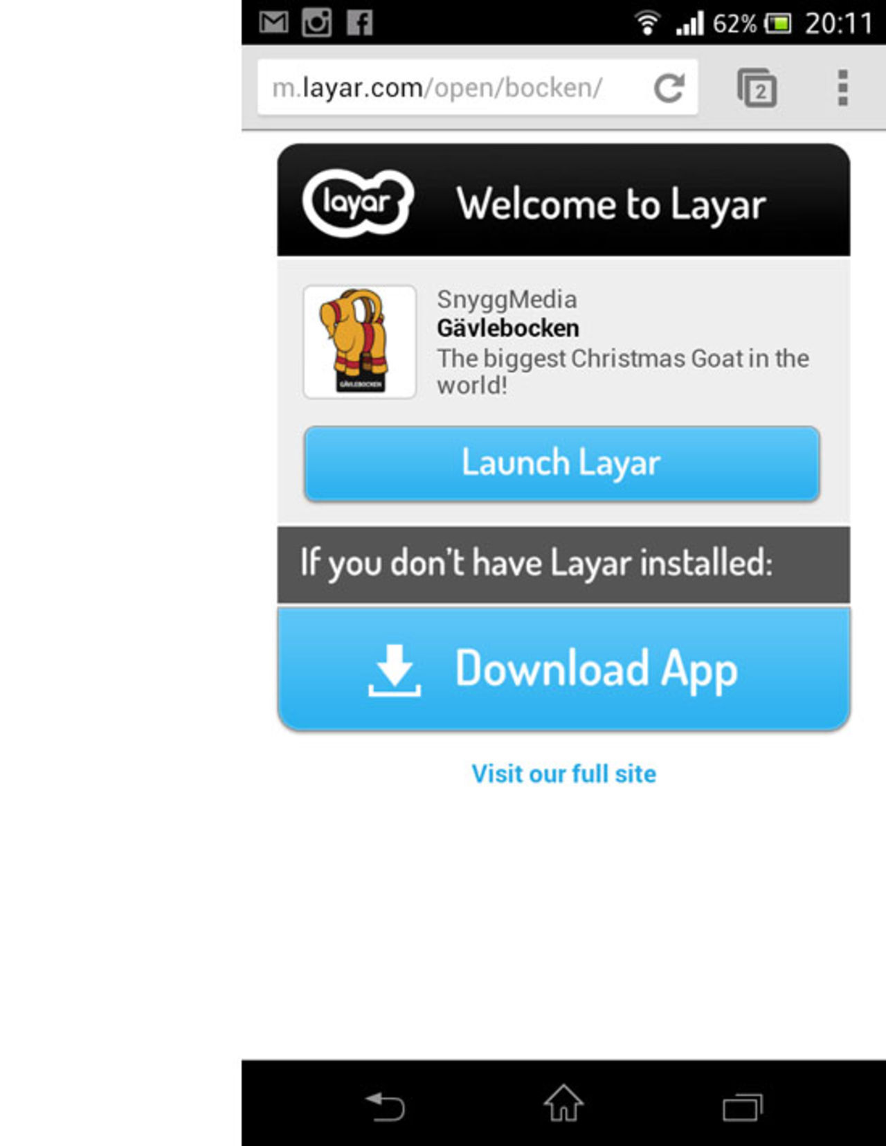 Kolla in Gävlebocken med en app