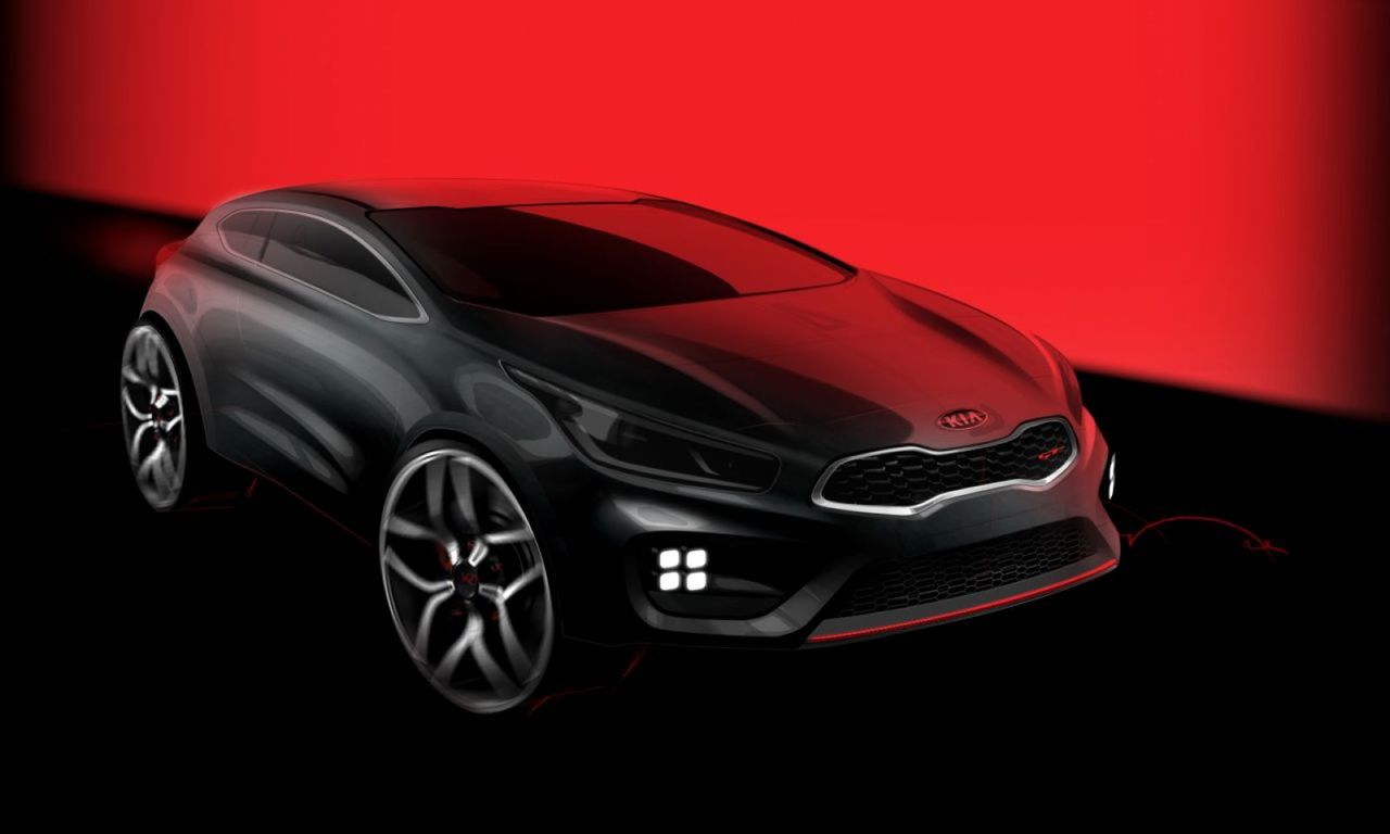 Kia visar skiss på pro cee'd GT