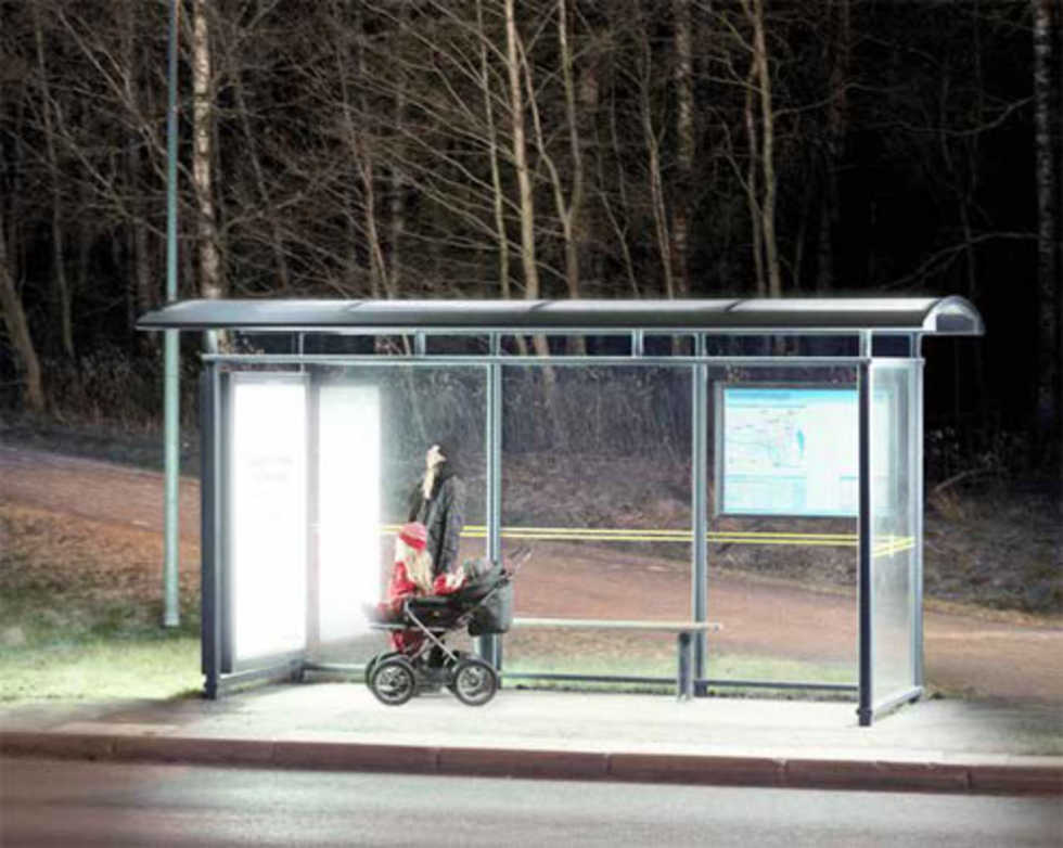 Umeå-bor får ljusterapi vid busshållsplatser