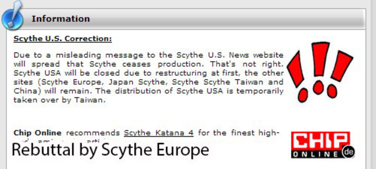 Scythe lägger inte ner någon verksamhet