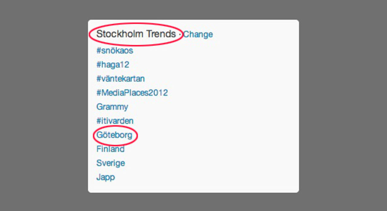 Twitter ger ytterligare 100 städer egen trending-sektion
