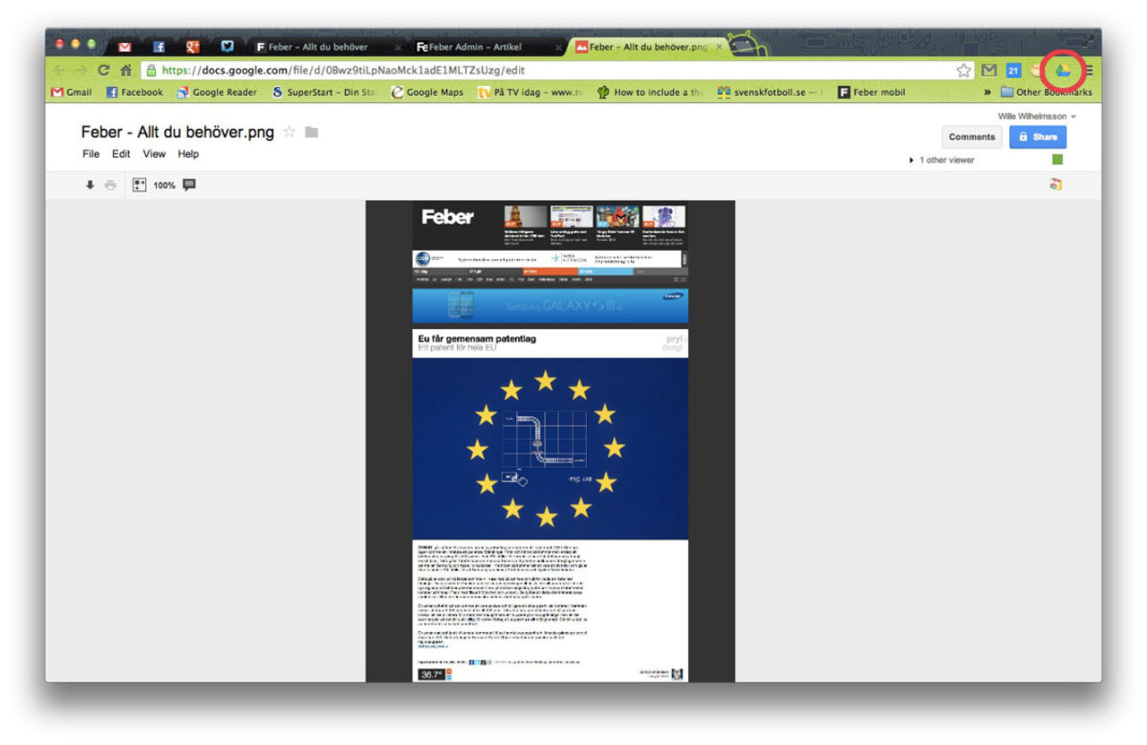 Google Drive-plugin till Chrome