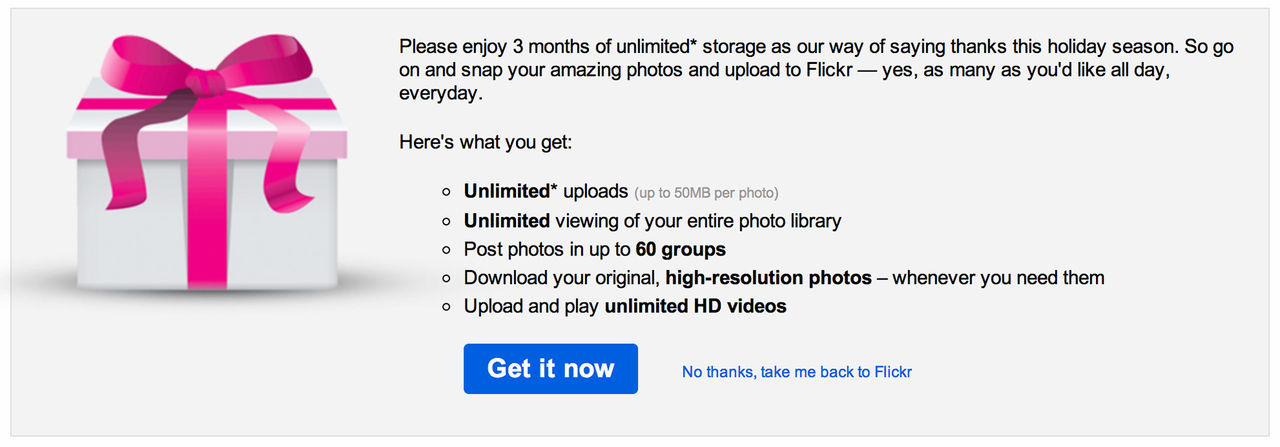 Flickr Pro gratis i tre månader