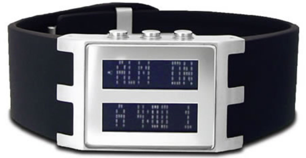 LCD-klocka med egen text