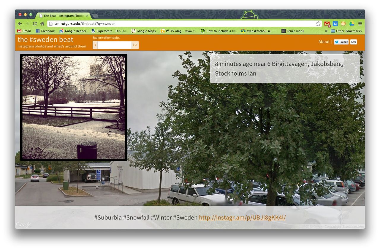 Beat - mashup med Instagram och Google Street View