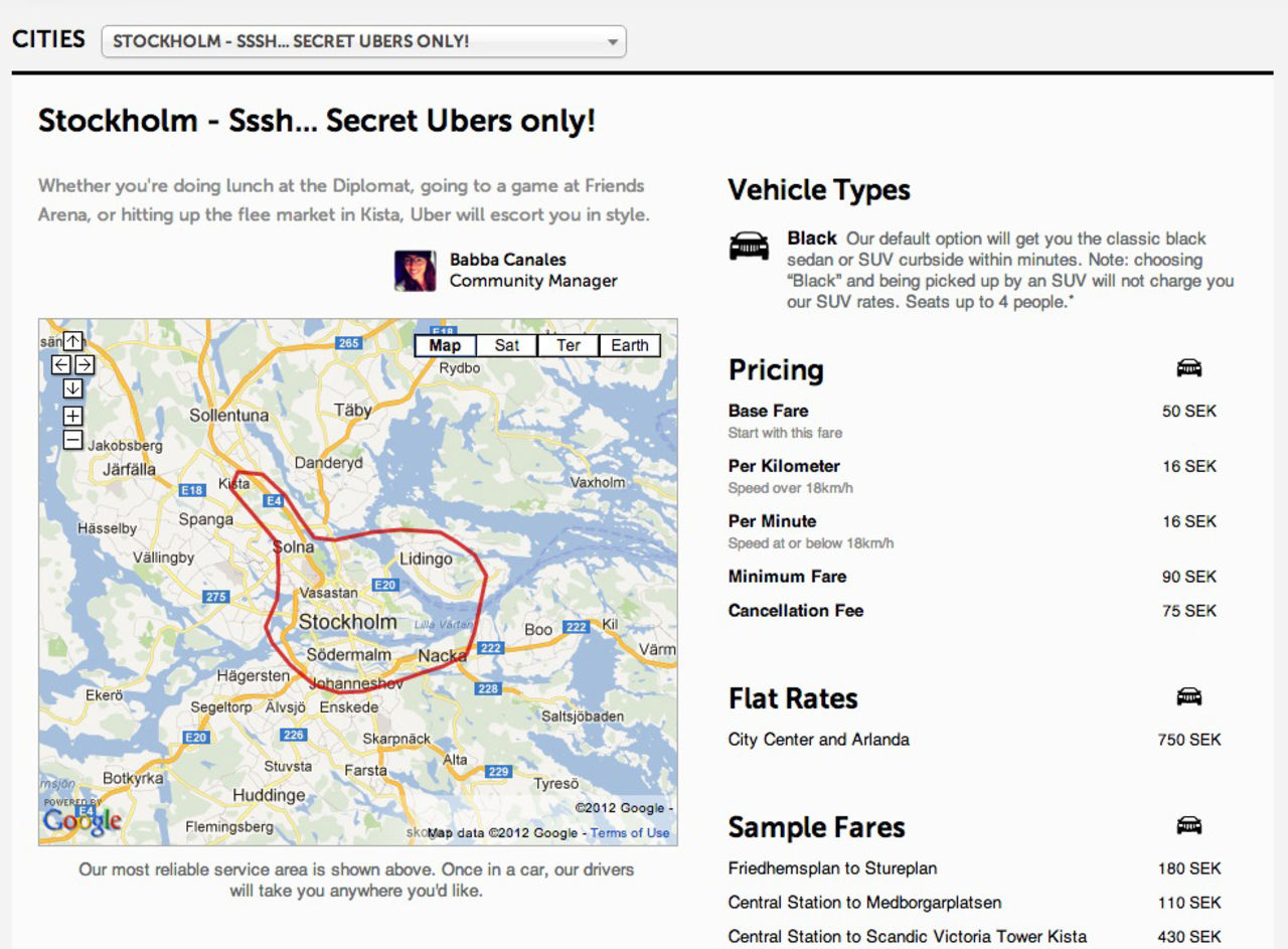 Uber kommer till Stockholm