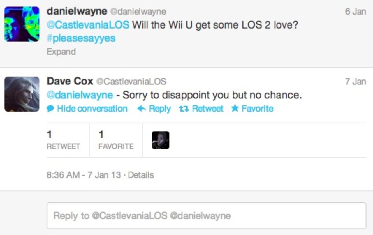 Inget Lords of Shadow 2 till Wii U