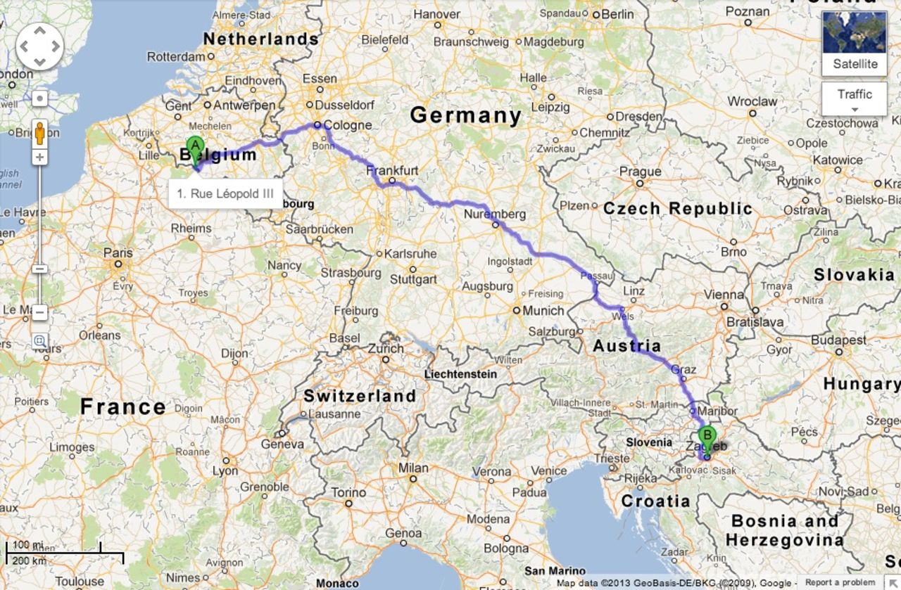 Skulle till Bryssel, hamnade i Zagreb