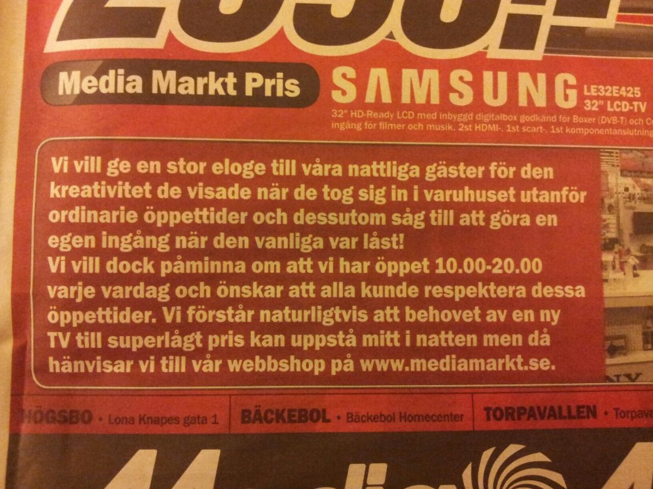 Media Markt skämtar till det
