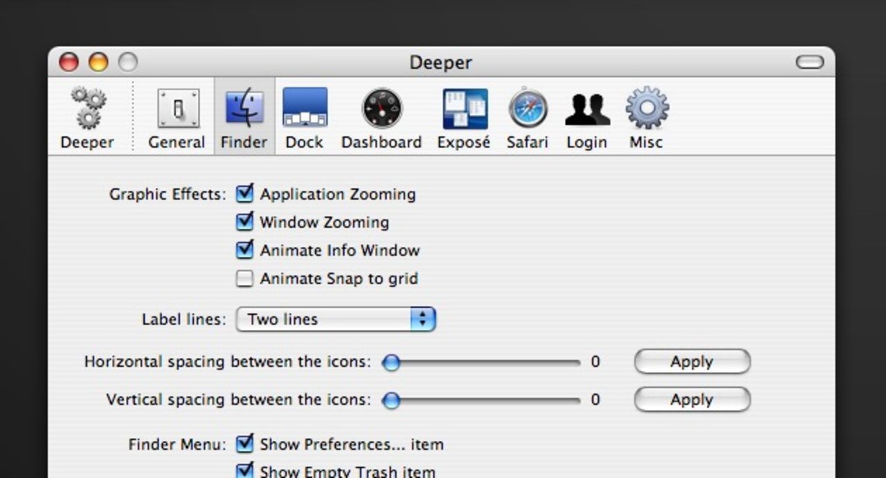 Programtips: Ändra dolda inställningar med Deeper
