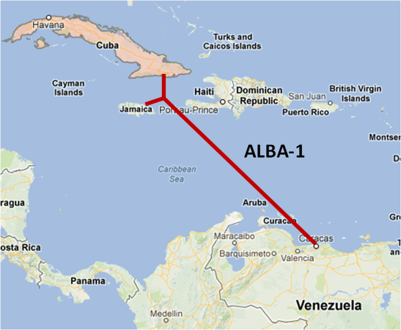 Kuba aktiverar internetlina i havet