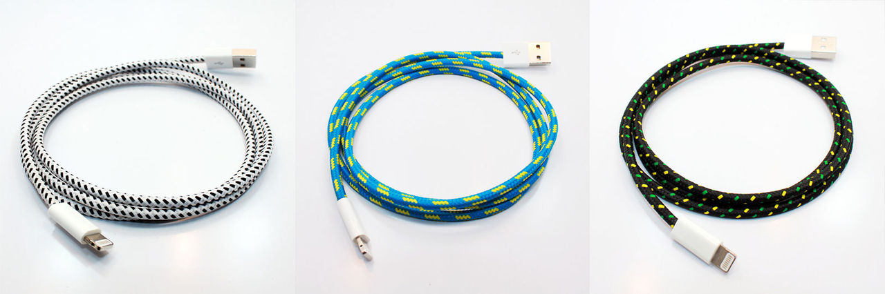 Lightningkabel av textil