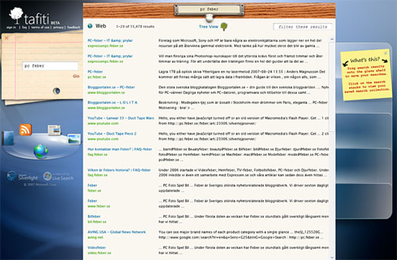 Gör dina efterforskningar i Tafiti