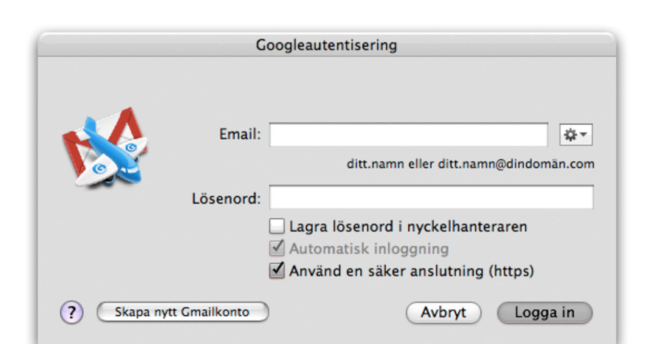 Mailplane är nu översatt till svenska