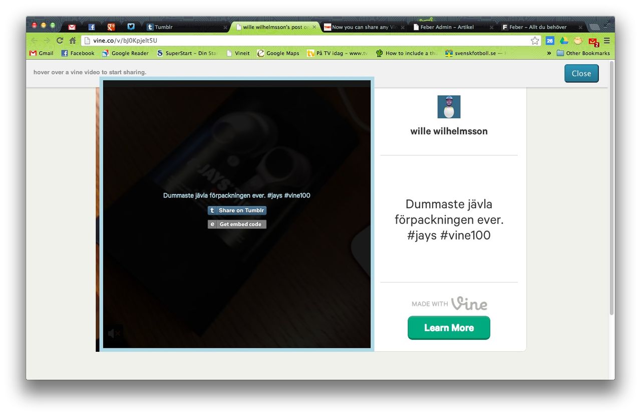 Fixa Vine-videos till tumblr enkelt med Vineit