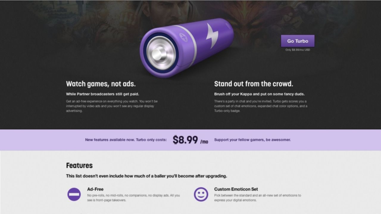 Twitch lanserar Turbo