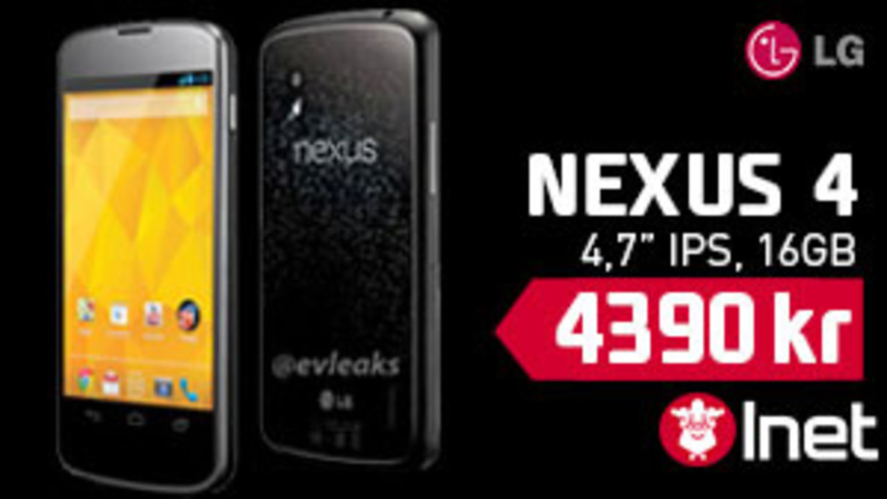 Handla populära Nexus 4 hos Inet