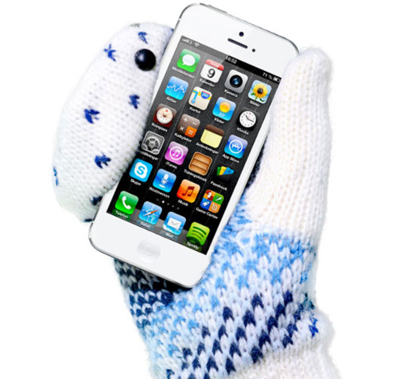 Glovedot gör att mobilen och vantar funkar fint ihop