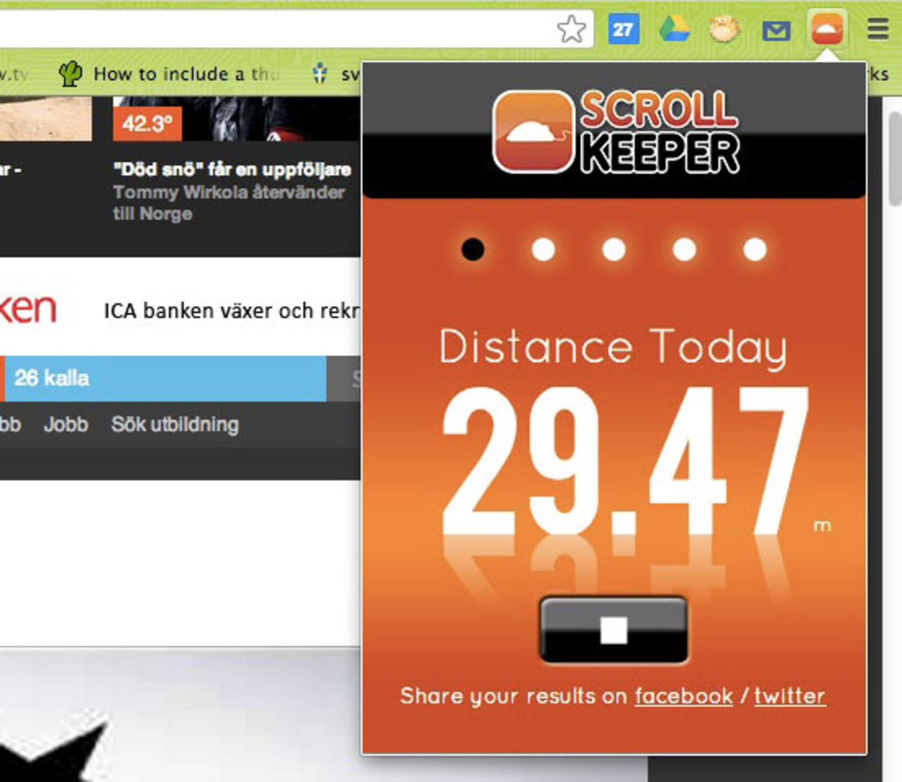 Håll koll på hur mycket du scrollar med ScrollKeeper