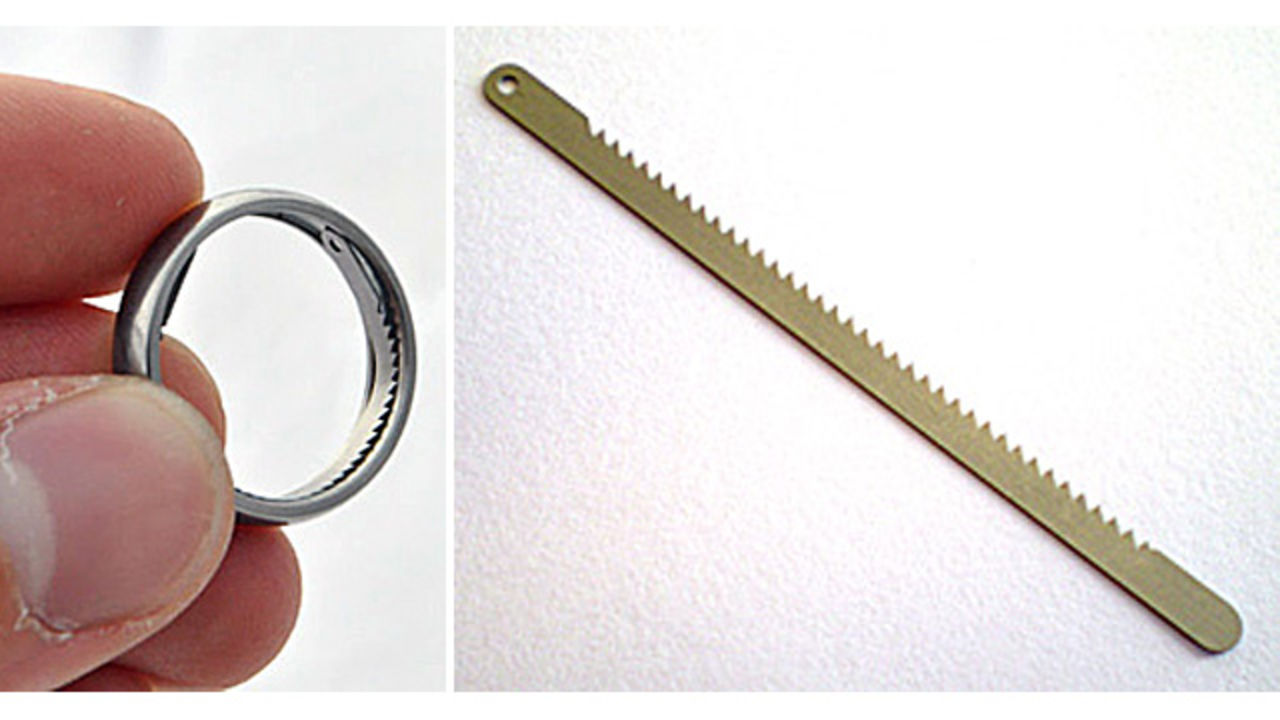 Ring med inbyggd såg