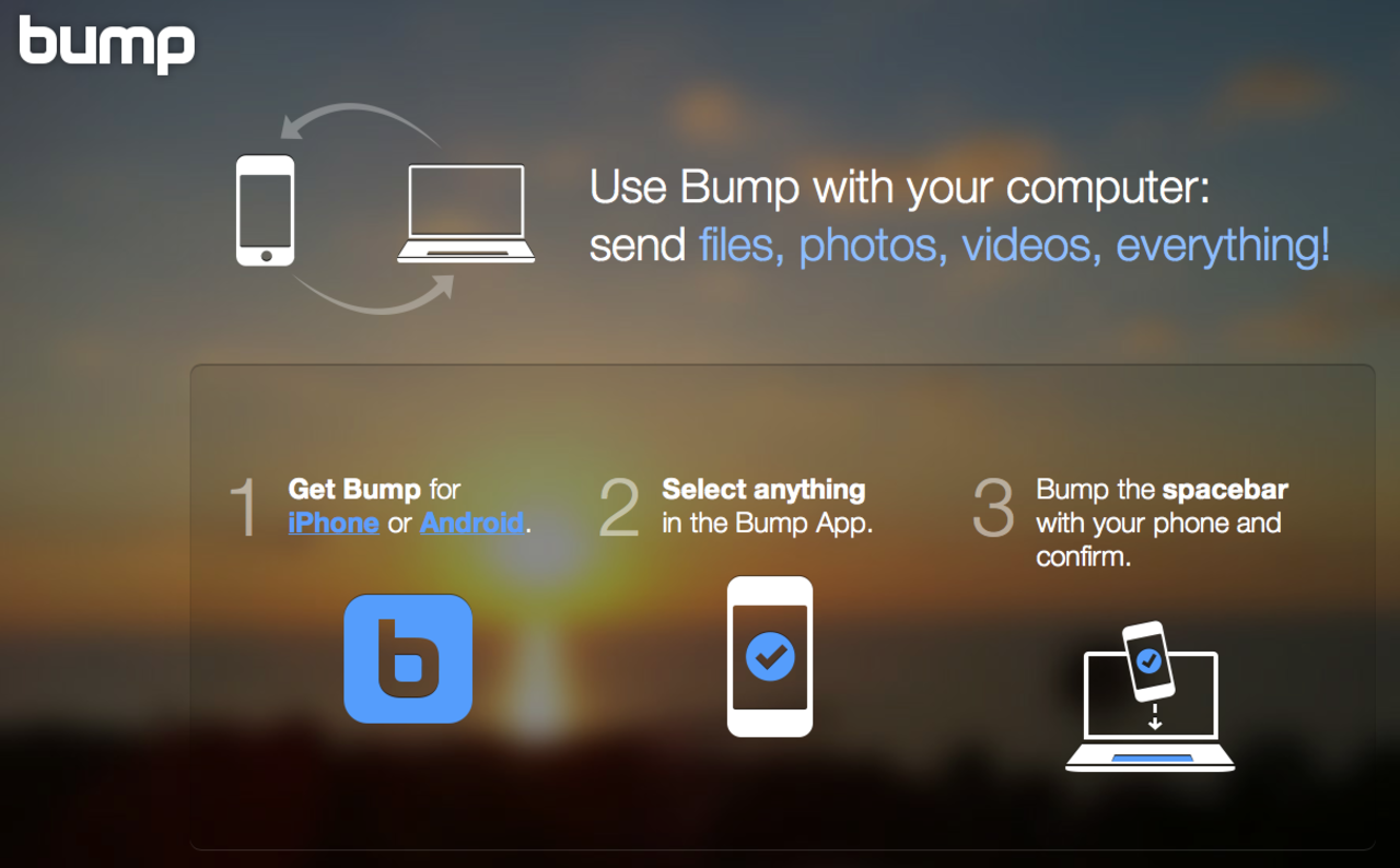 Bumpa filer till datorn från telefonen