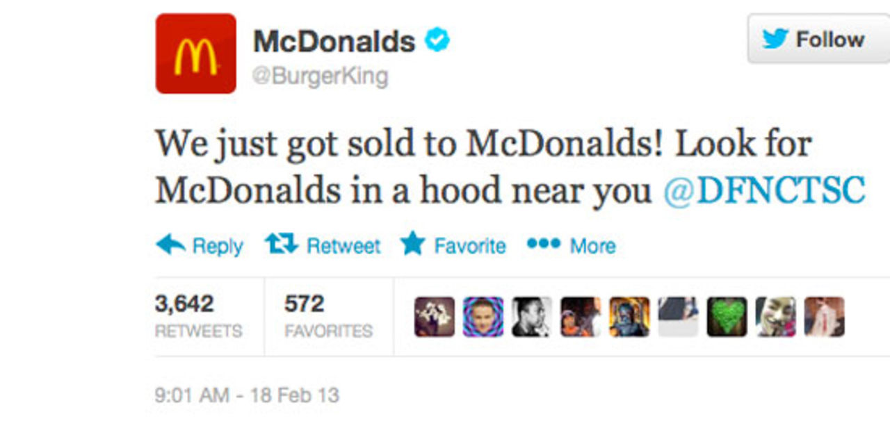 Burger Kings twitter-konto hackades