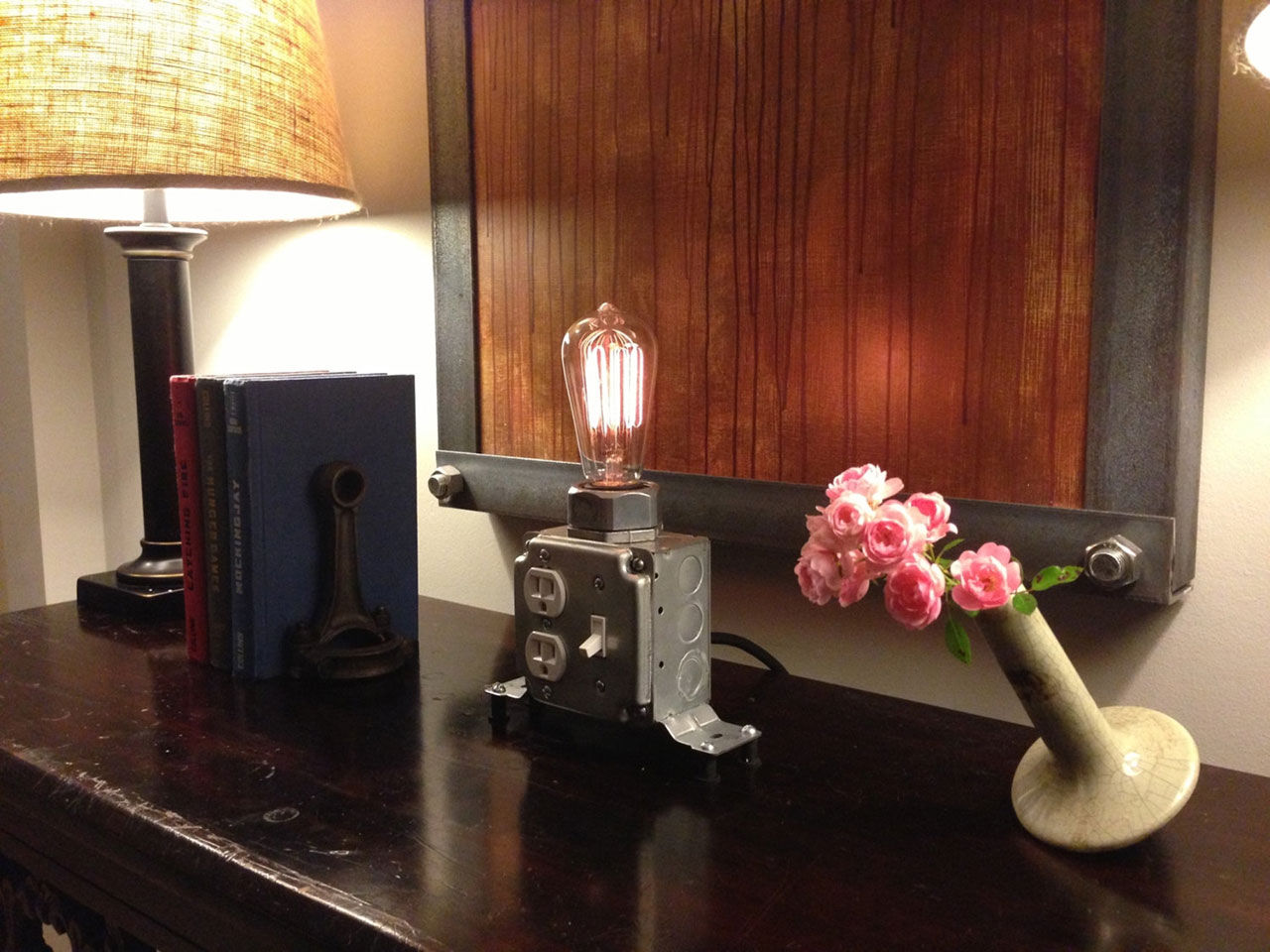 Industrilampa för skrivbordet