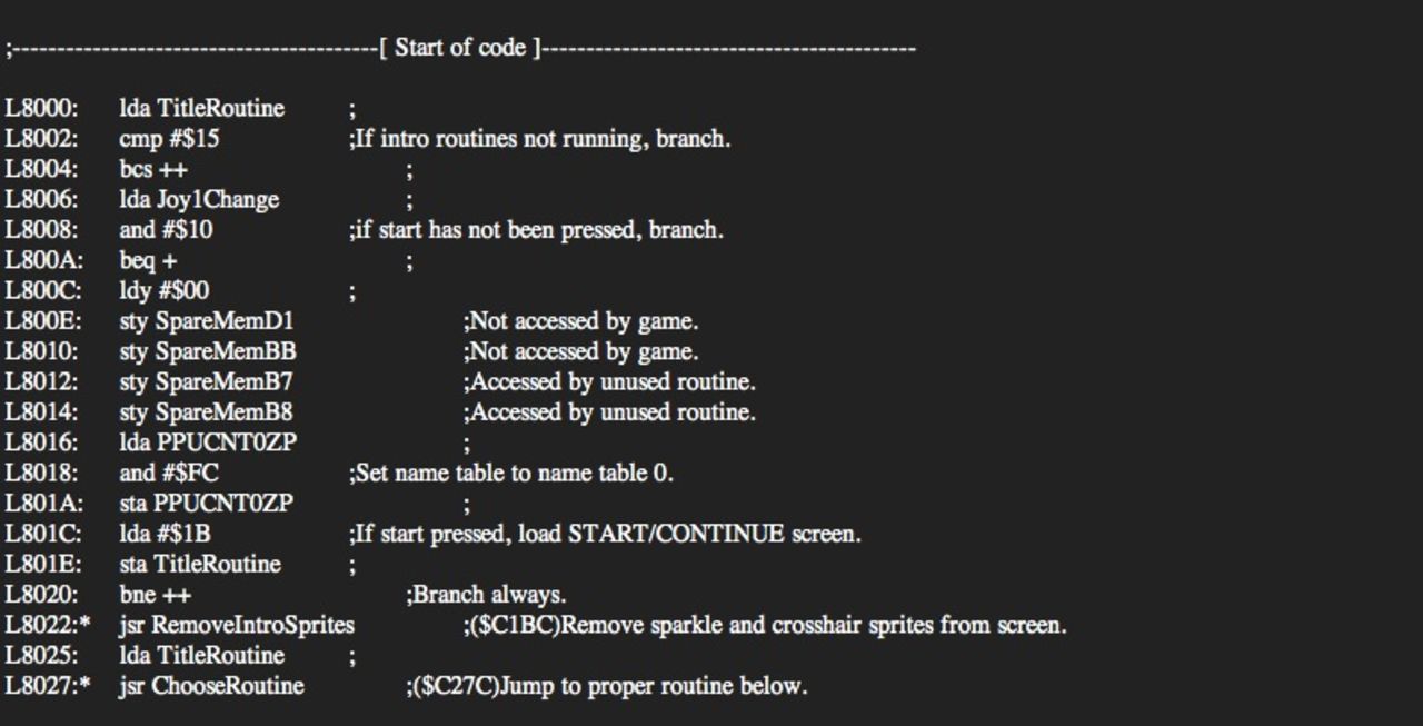 Spana in källkoden för Metroid