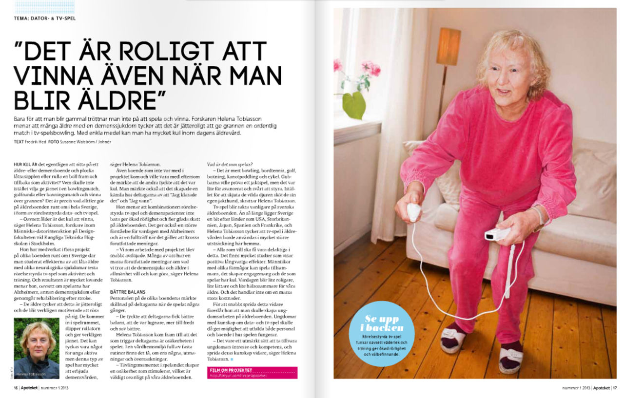 Apotekstidning skriver om positiva effekter av TV-spel