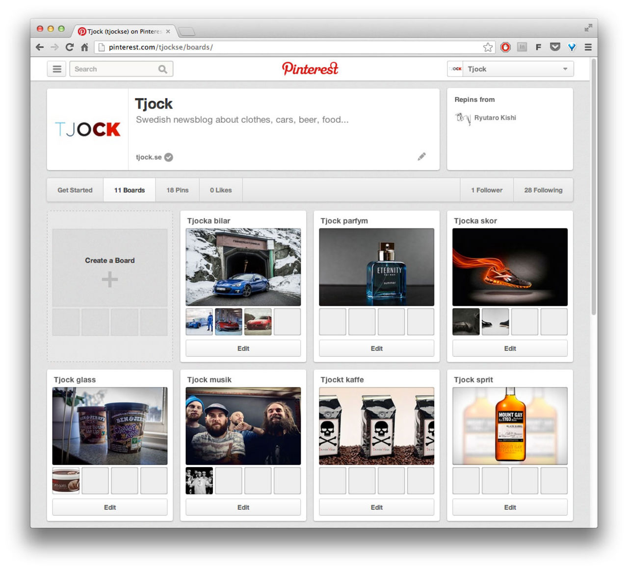 Nu finns vi på Pinterest