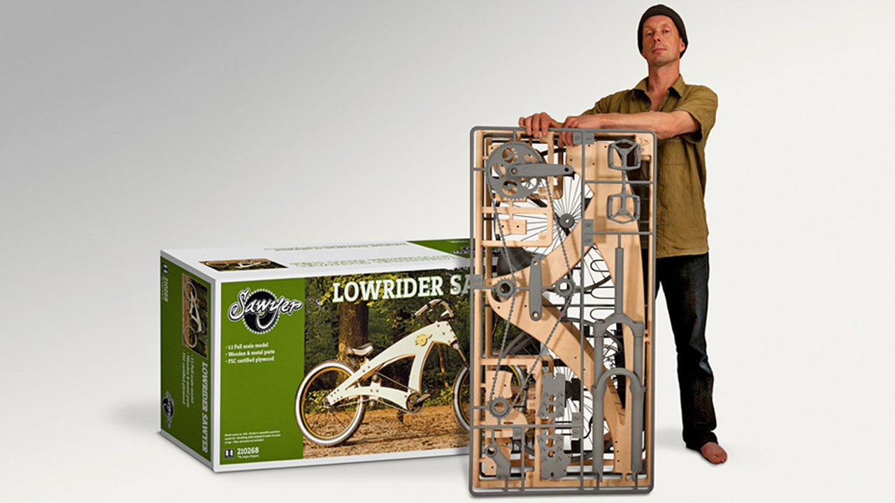 Cykeln Sawyer som modell i skala 1:1