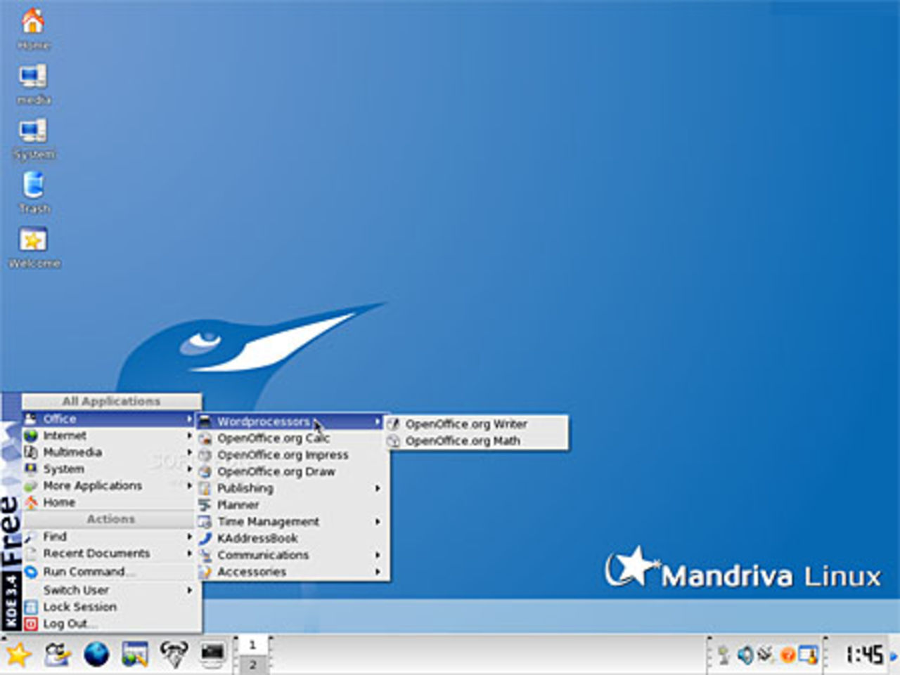 Mandriva Linux 2008 RC1 ute