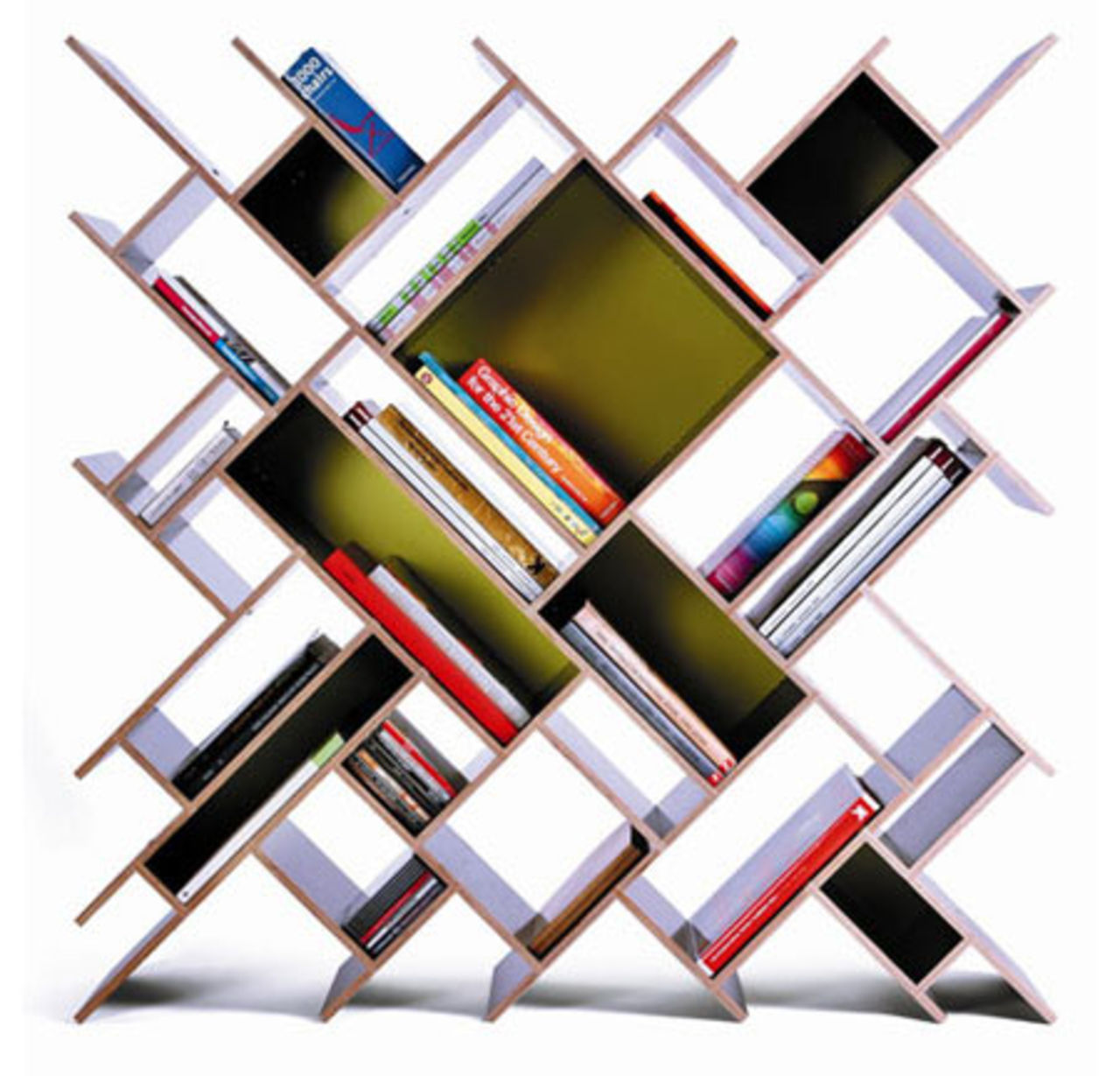 Ställ böckerna på ända med Quad Bookshelf