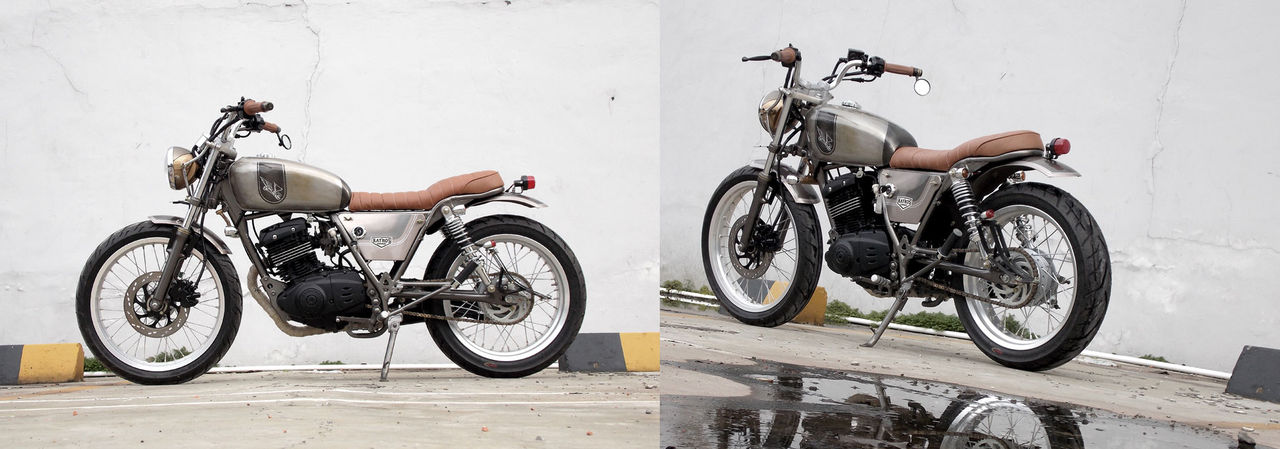 Lätt motorcykel, tungt utseende