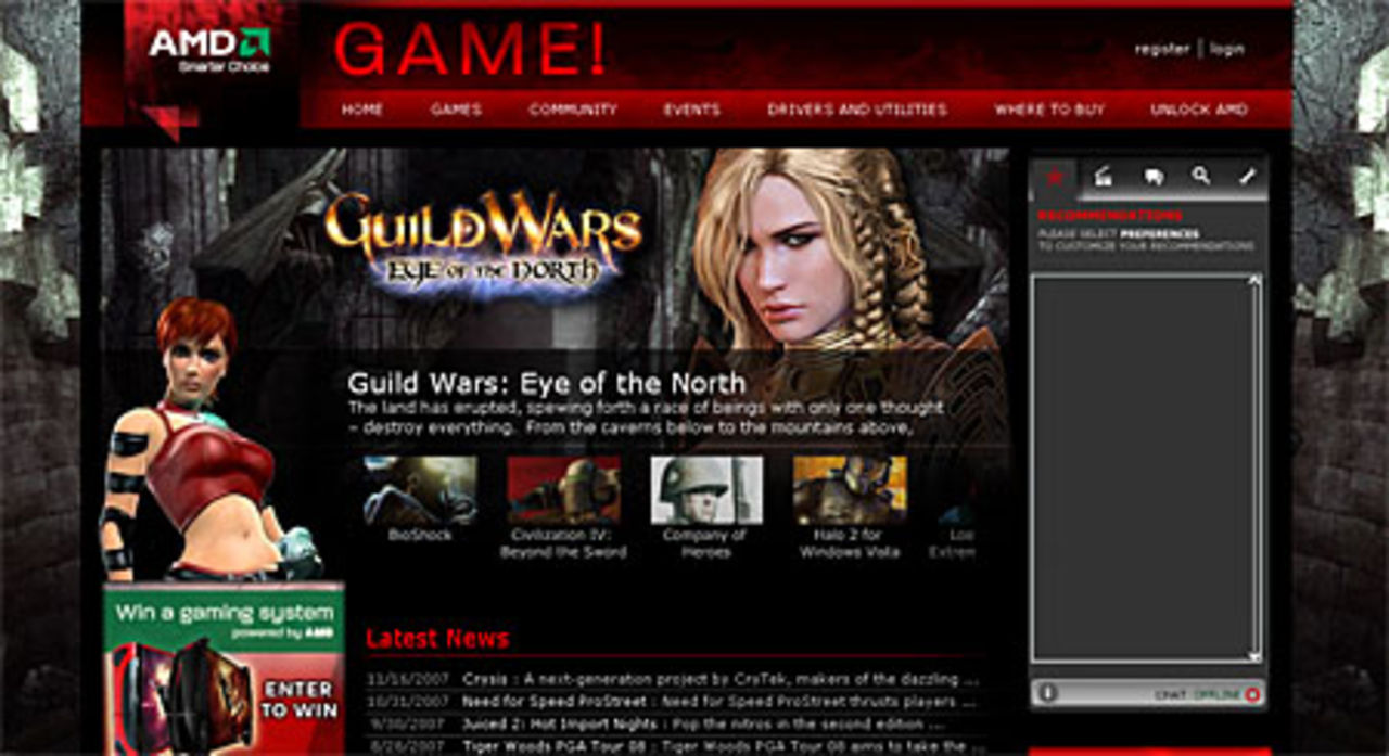 AMD lanserar spelsajt